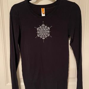 Lucy black long sleeve t-shirt.  Size medium